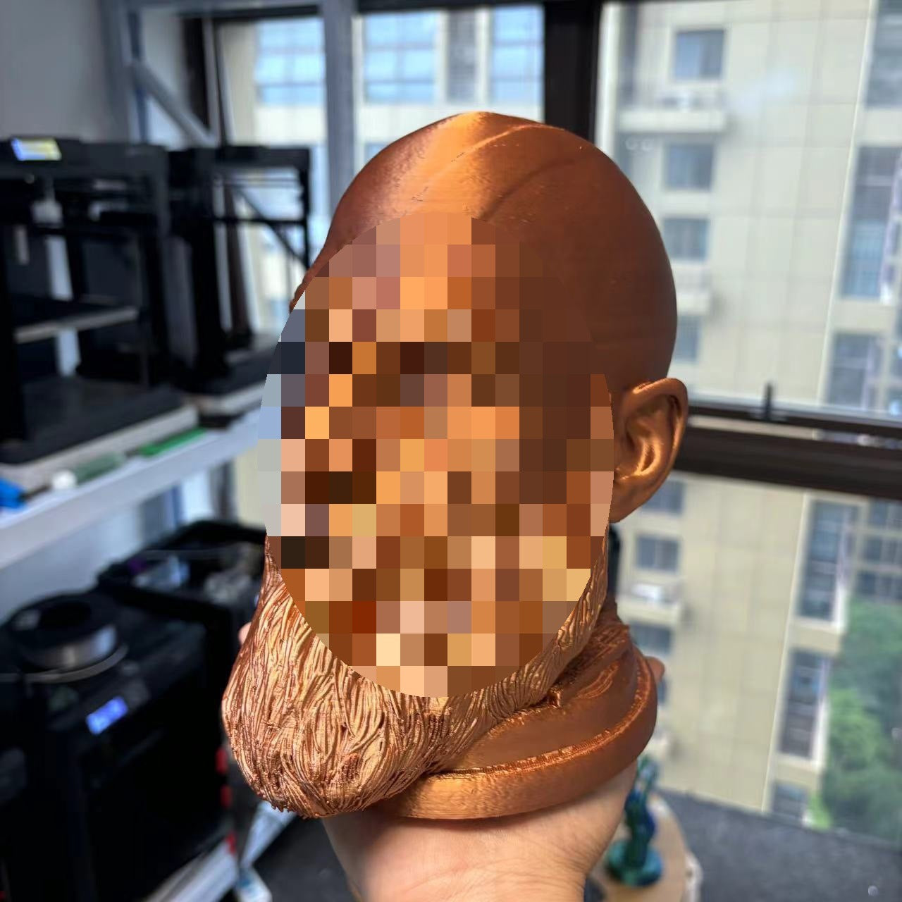 Warrior Kratos Head Sculpture Earphone Stand Headset Holder Desktop Creative Decoration Headphone Rack