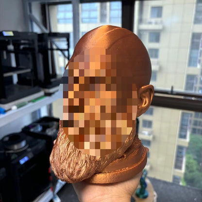 Warrior Kratos Head Sculpture Earphone Stand Headset Holder Desktop Creative Decoration Headphone Rack